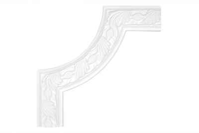Hexim Perfect Stuckleiste »AC258-12«, Wand- und Deckenumrandung aus PU - Segment als Ergänzung zur Flachleiste, hart & stoßfest, weiß - Spiegelrahmen