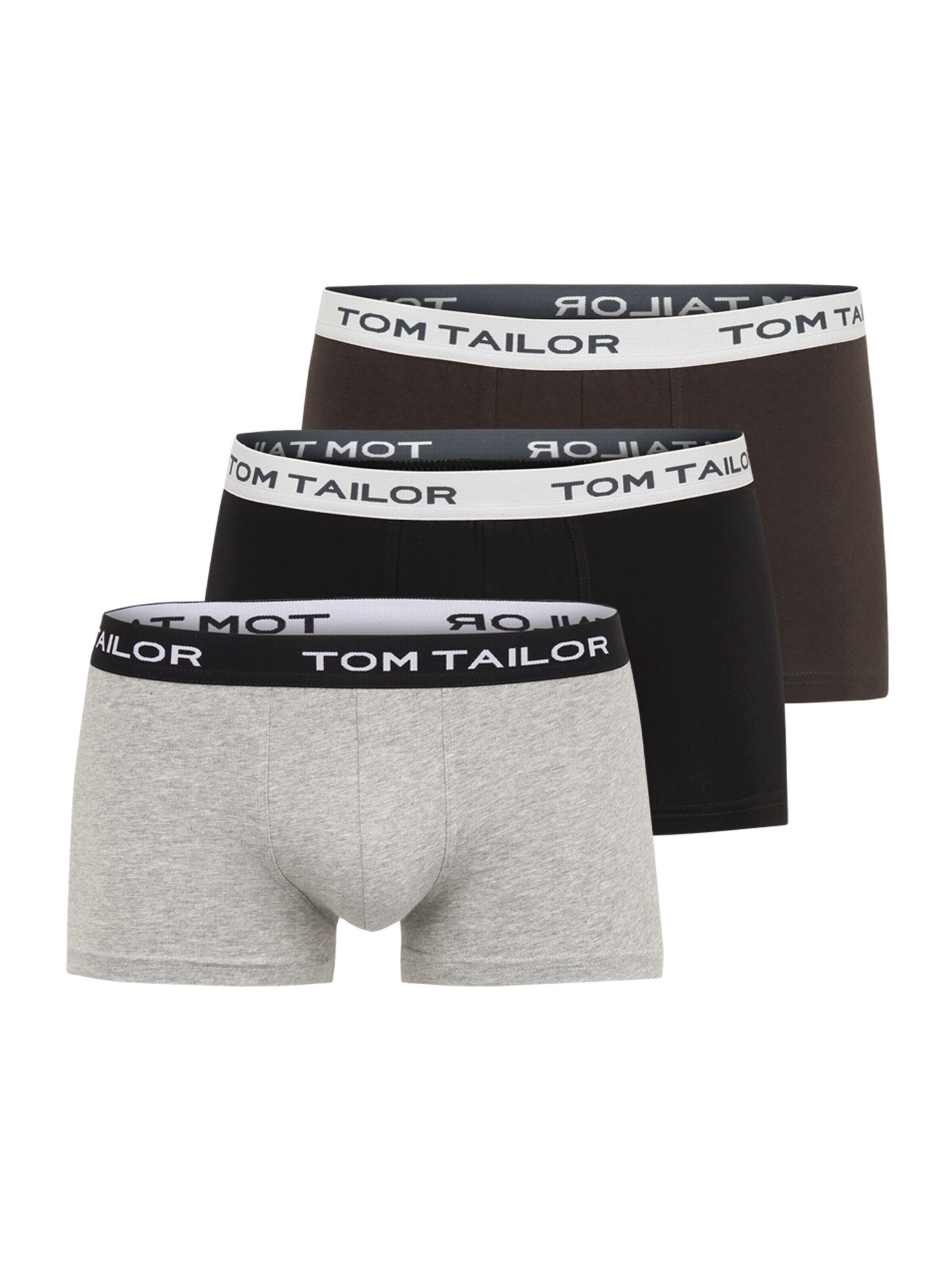 TOM TAILOR Boxershorts anthra-melange-black (3-St)