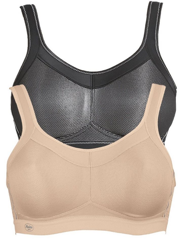 Anita Active Sport-BH Sport BH momentum (Spar-Set, 2-tlg., 2er-Pack) vorgeformte Cups, Uni, Mikrofaser