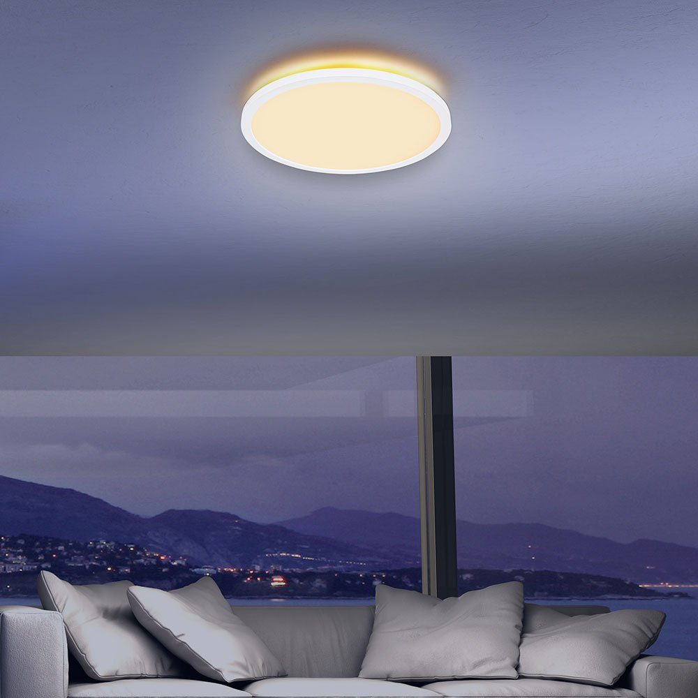 Deckenleuchte Deckenlampe Warmweiß, LED verbaut, etc-shop Küchenleuchte fest Deckenleuchte, dimmbar LED LED-Leuchtmittel