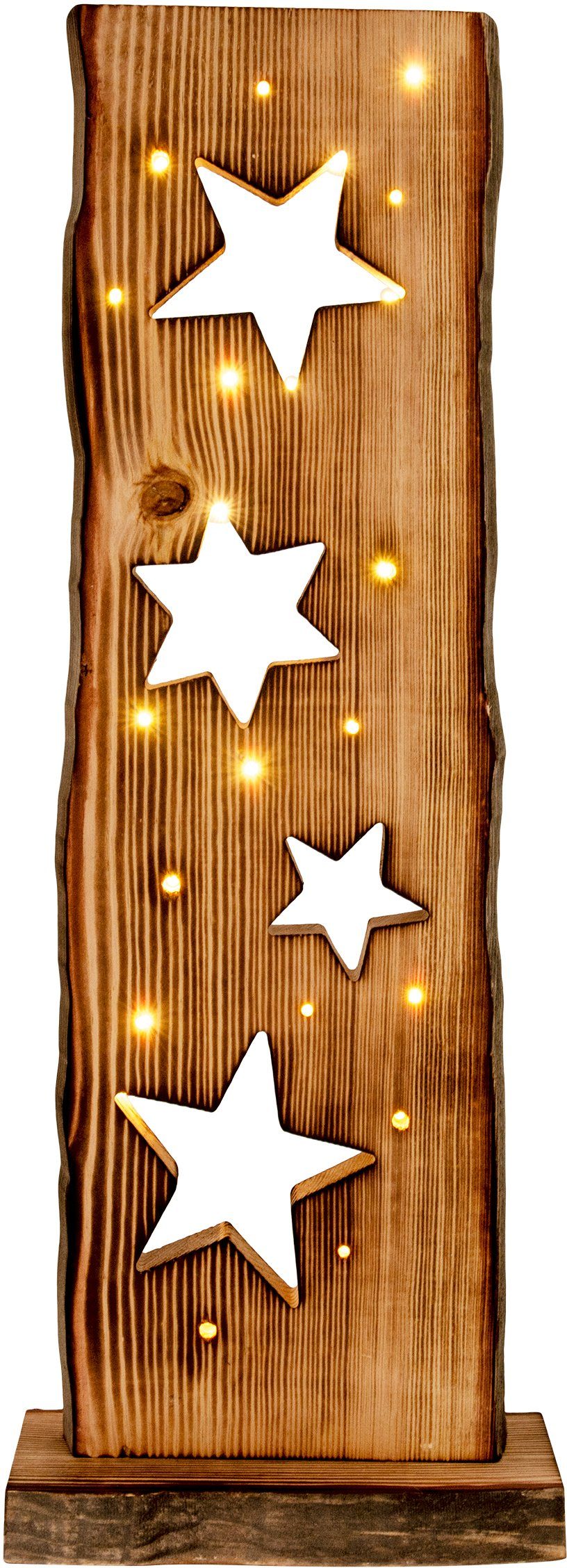 LED Gartenleuchte LED-Holz-Weihnachtsleuchte Sternemotiv, Weihnachtsdeko aussen