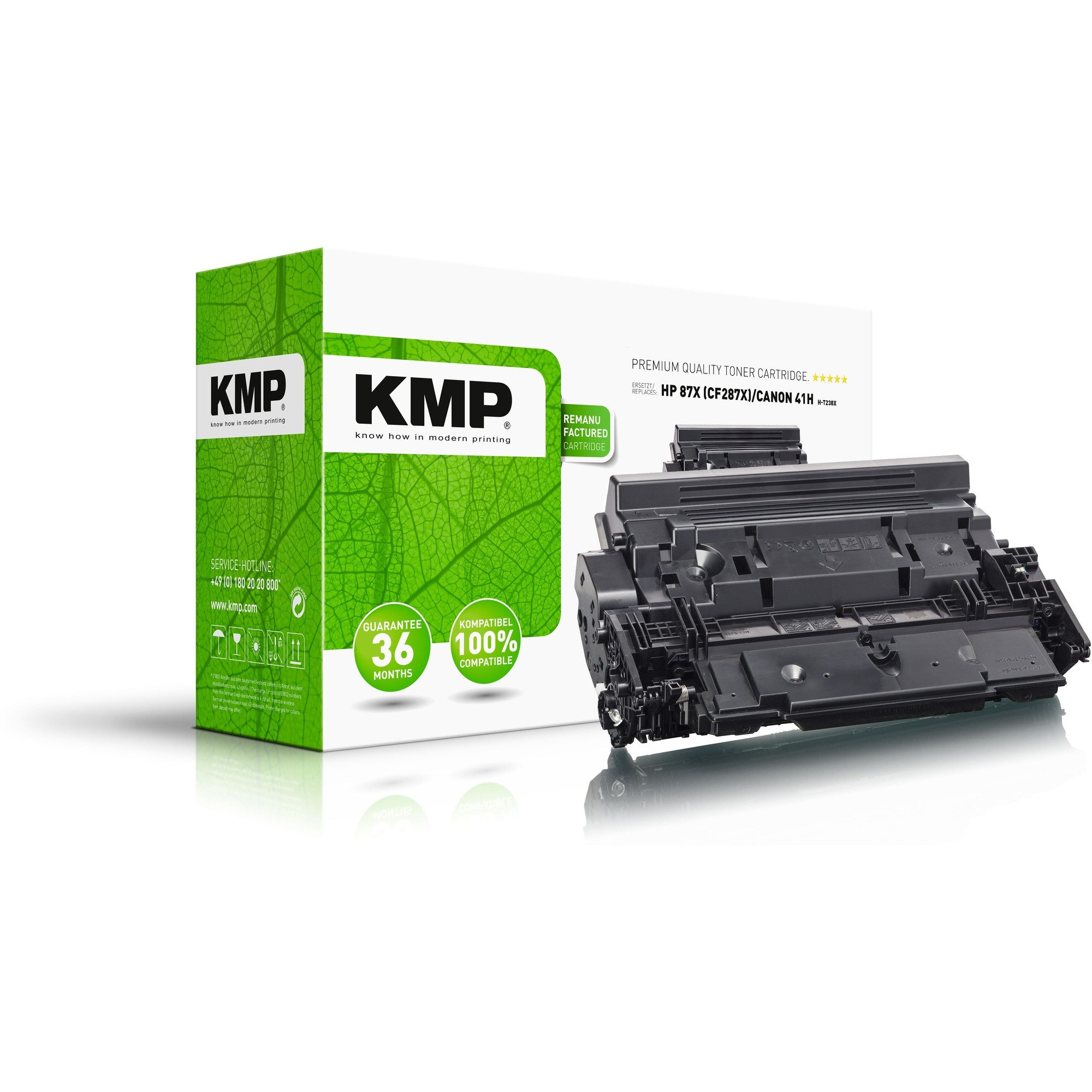 KMP Tonerpatrone Toner 2540,3000 H-T238X wie HP 87X CF287X schwarz