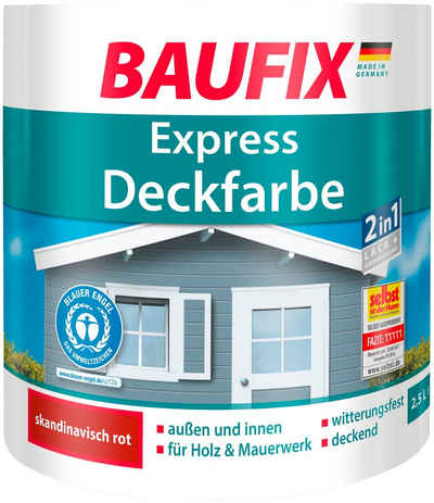 Baufix Lack »Express Deckfarbe«, 2,5 Liter, rot
