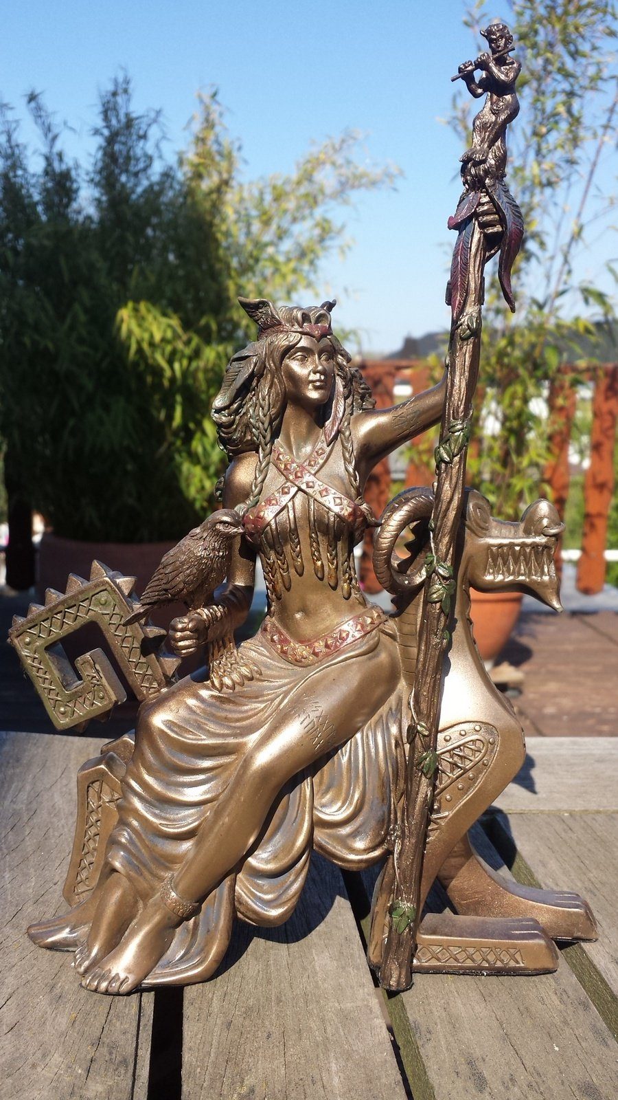 Dekofigur Modell Frigg - Dekofigur bronziert