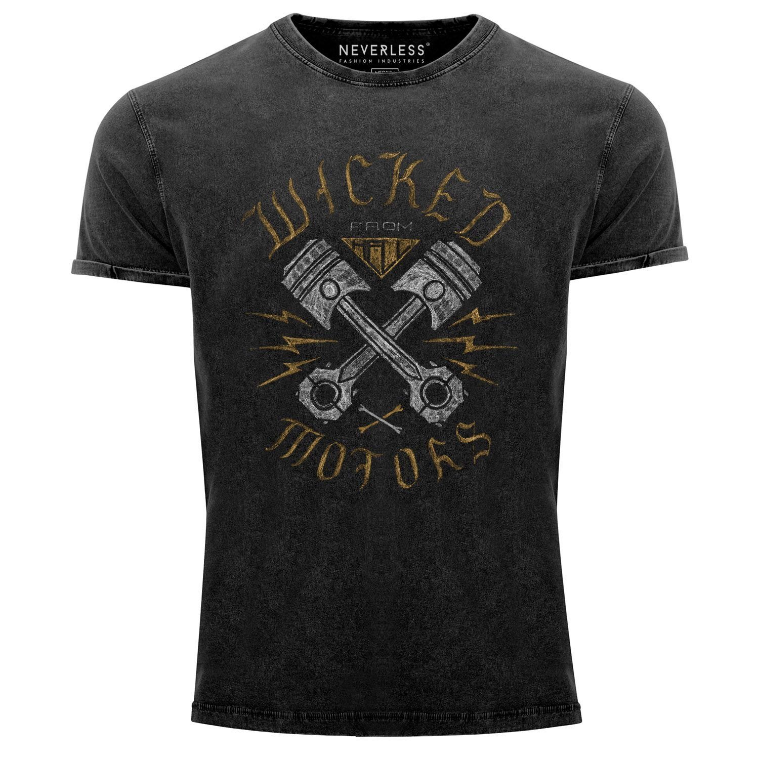 Print-Shirt Cooles Angesagtes Herren T-Shirt Vintage Shirt Motorrad Biker Racing