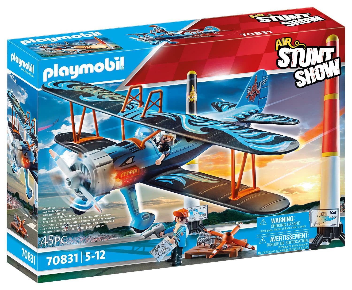 Playmobil® Spielwelt Stuntshow Doppeldecker Phönix 70831, PLAYMOBIL Stuntshow Spielset