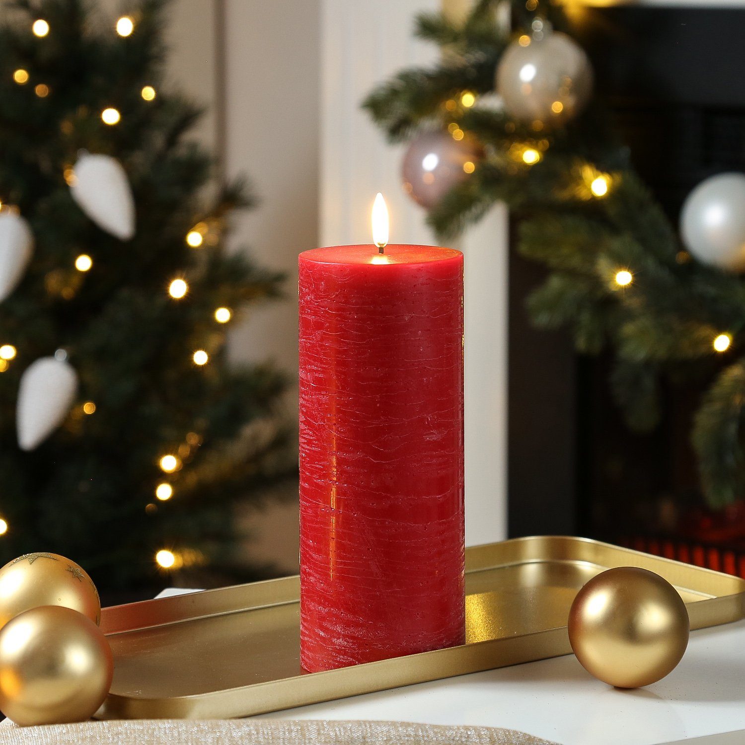 UYUNI Lighting LED-Kerze PIA Uyuni Stumpenkerze Rustik-Optik Echtwachs Time günstig online kaufen