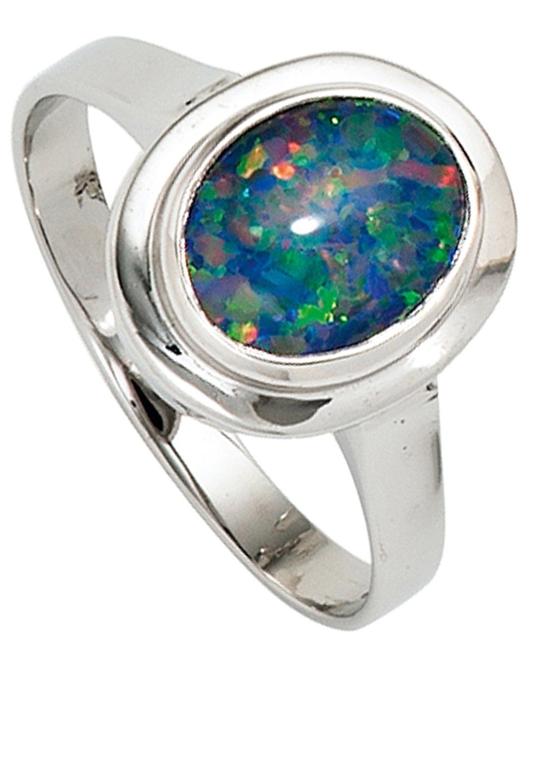 JOBO Goldring Ring mit Opal-Triplette, 5...