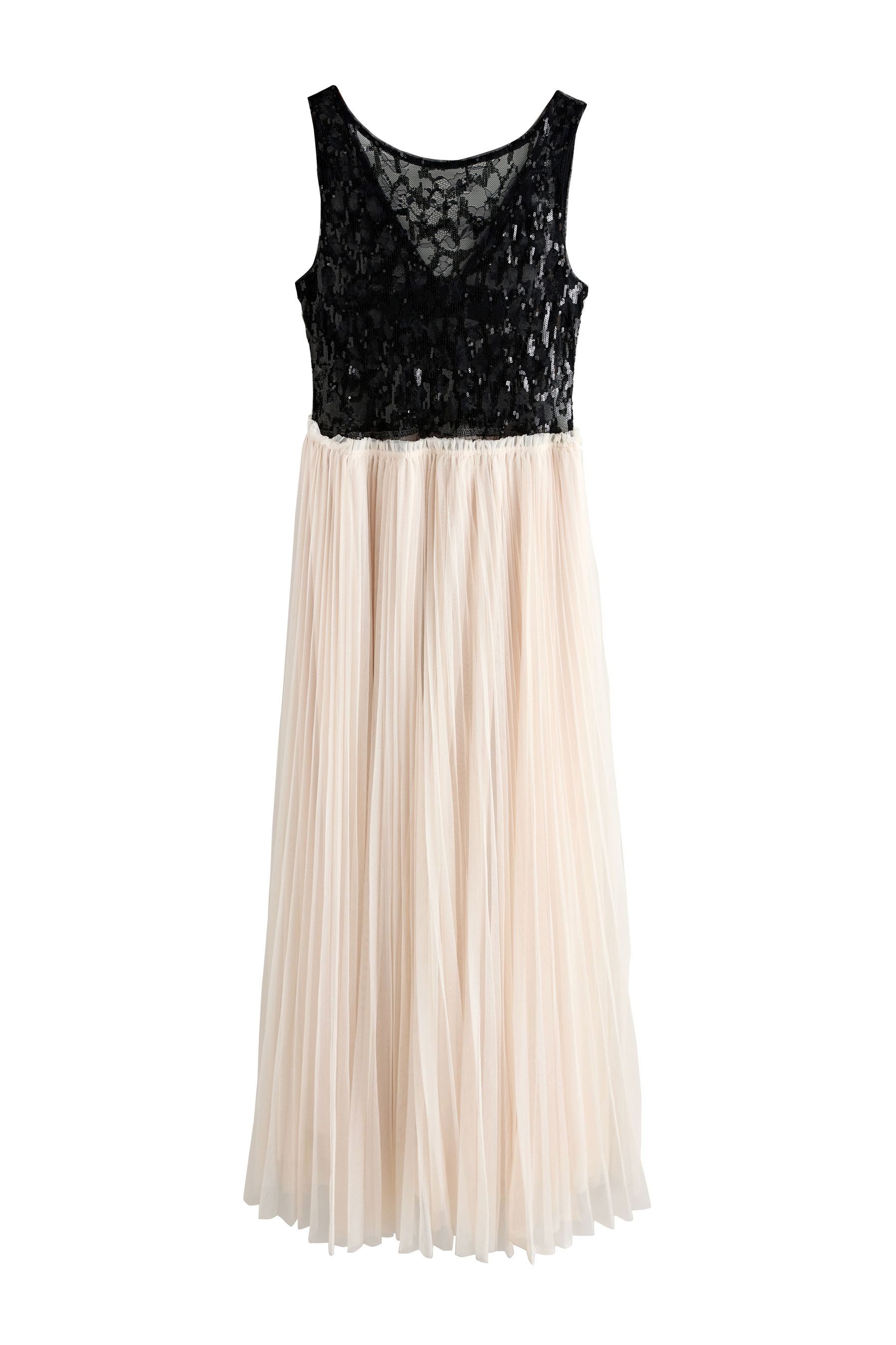 Next Maxikleid Festliches 2-in-1-Maxikleid, Faltenrock und Spitze (1-tlg) günstig online kaufen