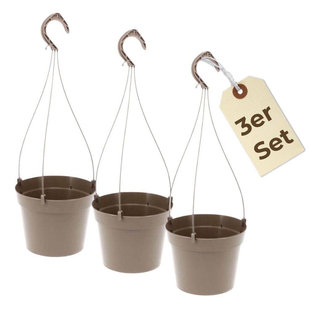 GarPet Blumentopf Blumenampel 3er Set Blumentopf Hängend Hängeblumentopf Hängeampel