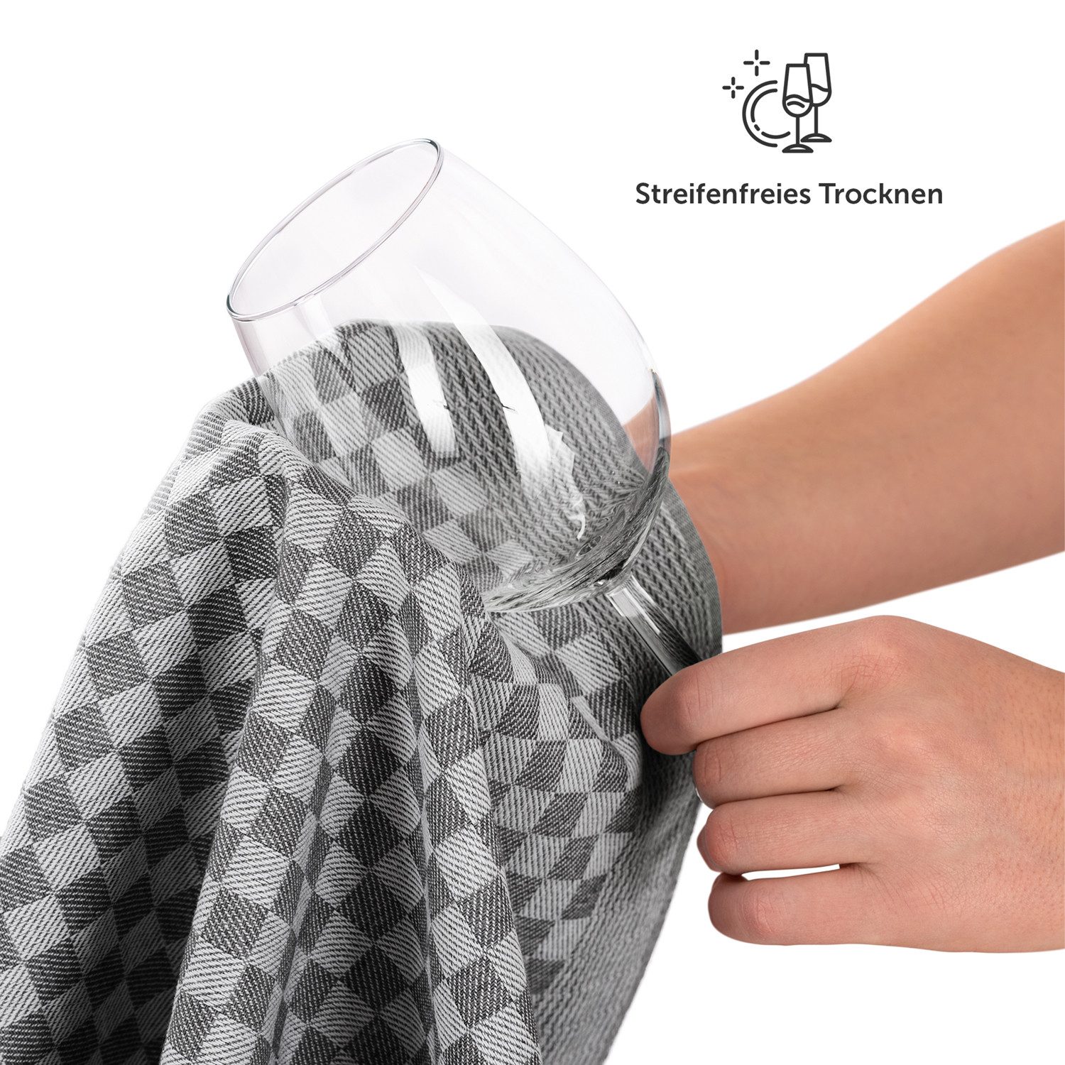 Blumtal Geschirrtuch Premium Geschirrhandtücher in 50 x 70 cm, (Set, 5-tlg., 5, 10 oder 20 Geschirrtücher), 100% Baumwolle, Oeko-TEX® Zertifiziert