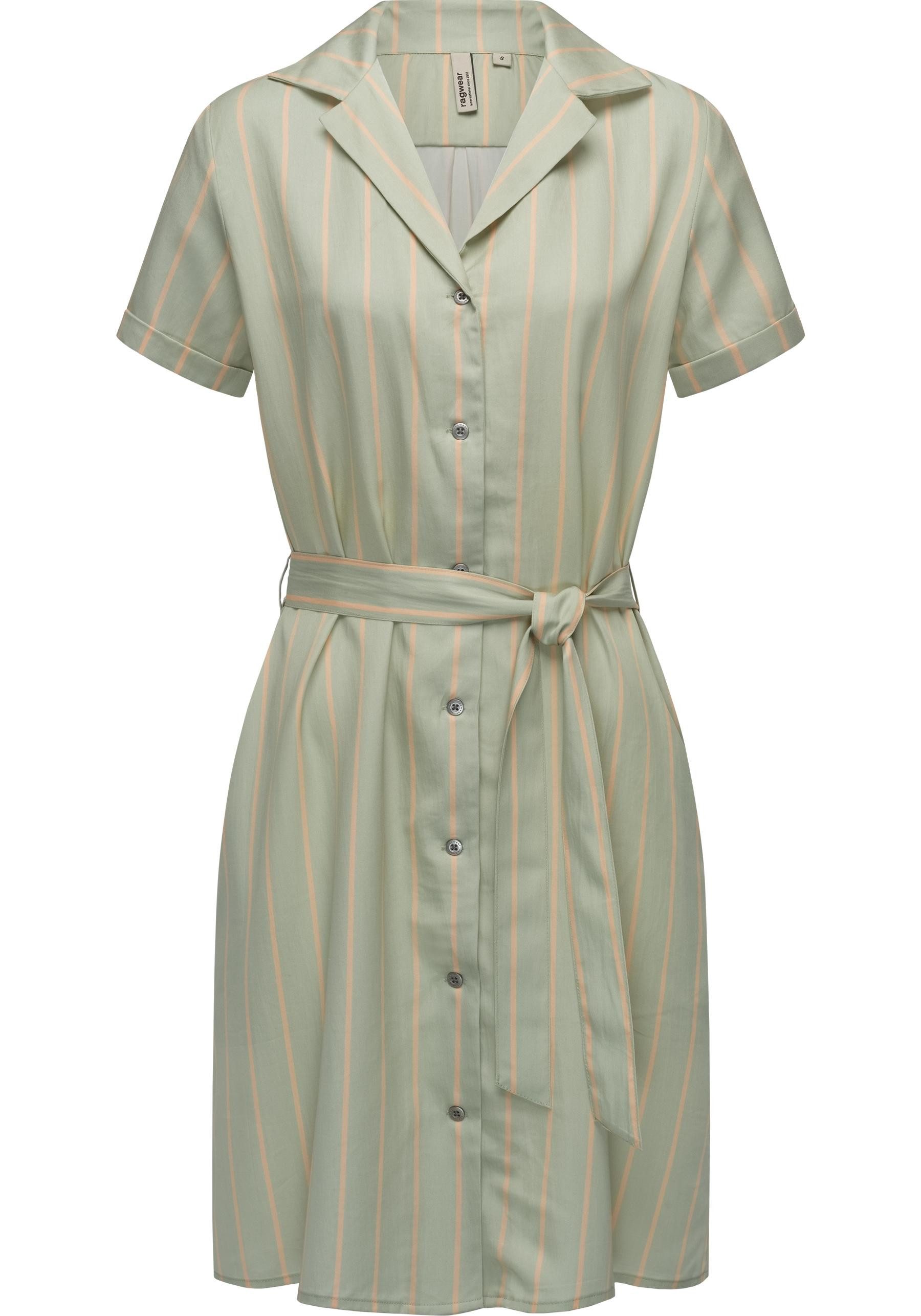 Ragwear Sommerkleid Sawira Gemustertes Midikleid mit Knopfleiste günstig online kaufen