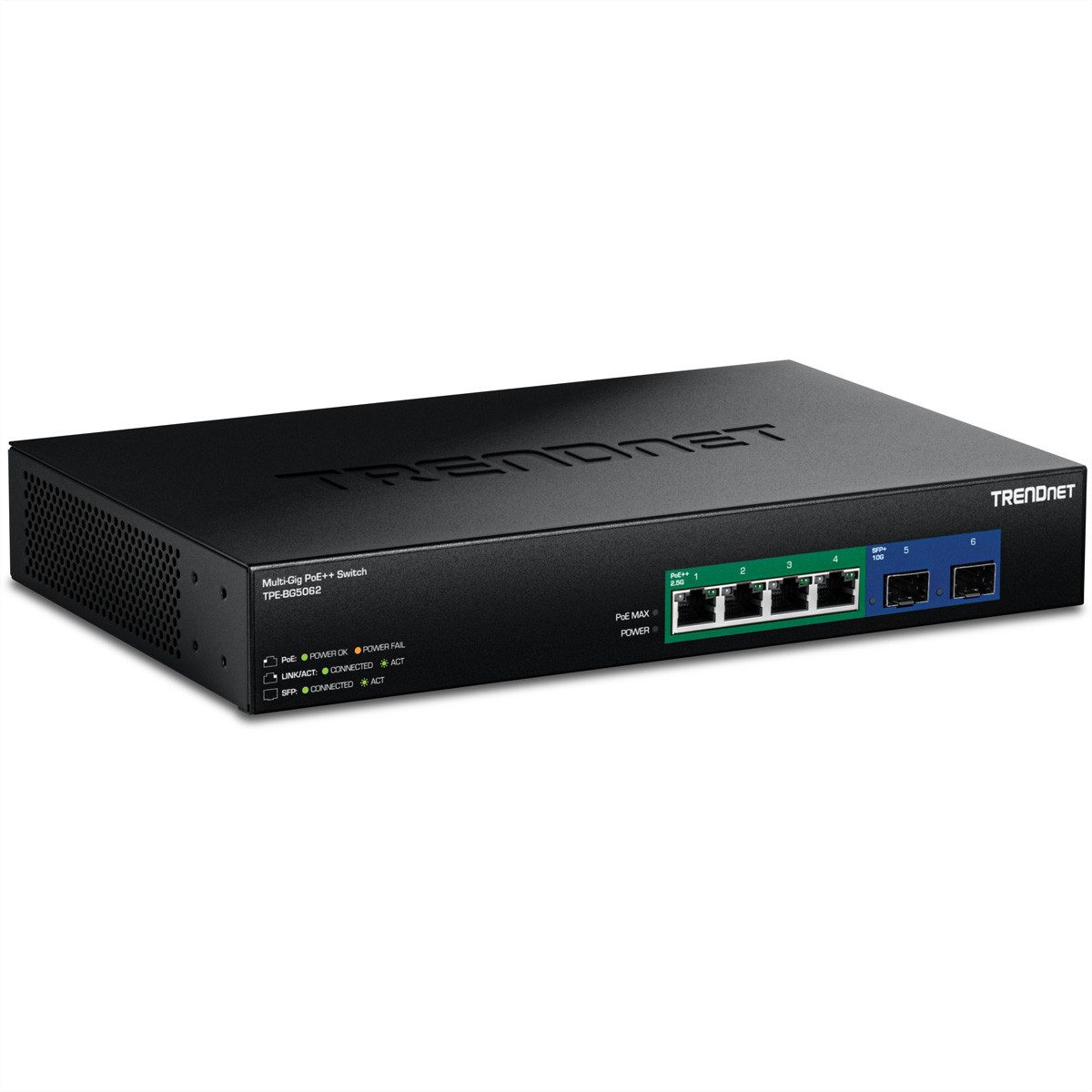 TPE-BG5062 6-Port Switch 240W 2.5G GaN Power PoE++ mit 10G SFP+ Port Netzwerk-Switch