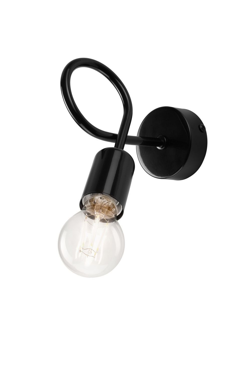 Licht-Erlebnisse Wandleuchte MADALYNN, ohne Leuchtmittel, Wandleuchte Schwarz flexibel Modern Metall Lampe