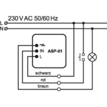 Zamel Lichtschalter Zamel ASP-01 Treppenlichtzeitschalter Einbau 230 V