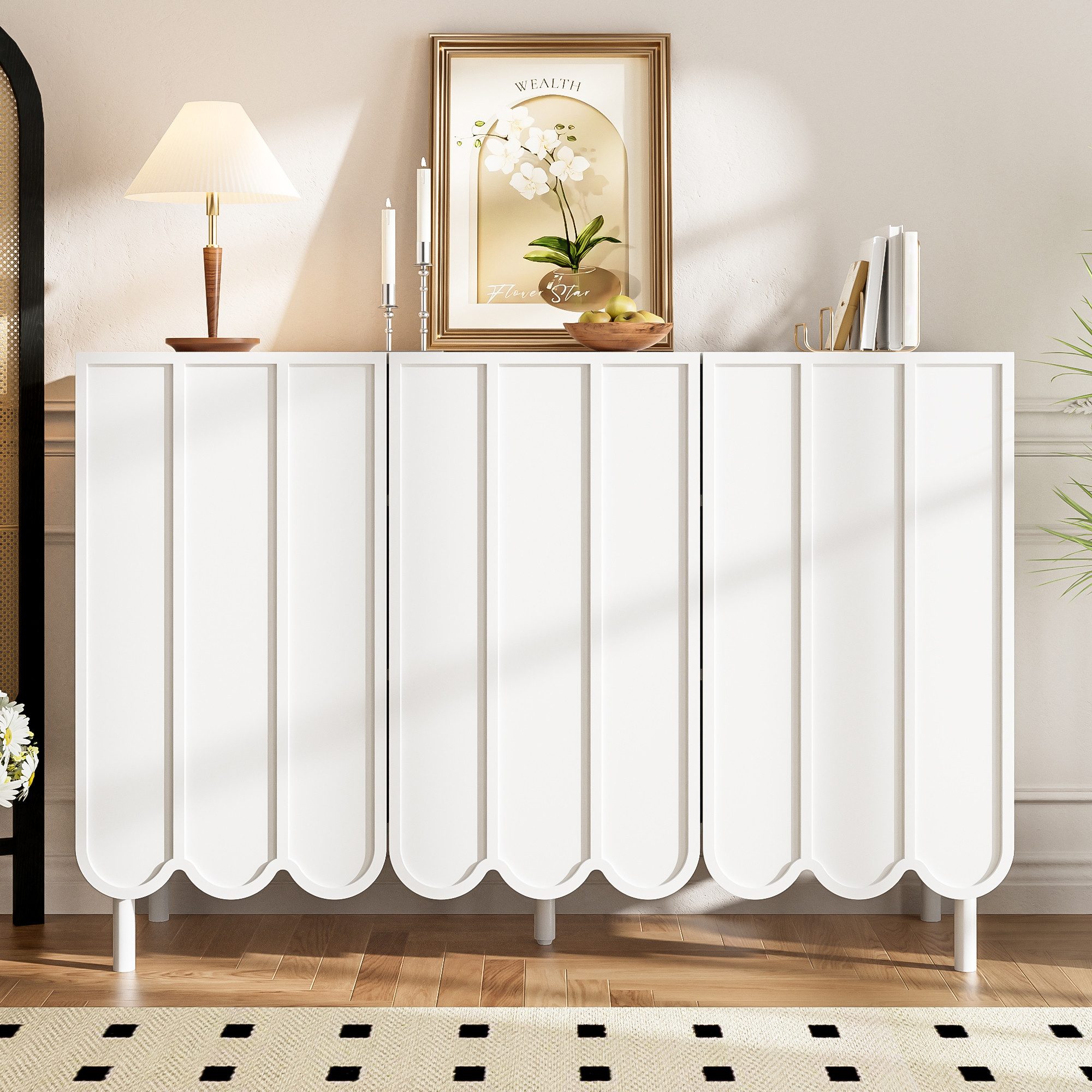 Merax Sideboard in Holzoptik mit Push-to-Open-System günstig online kaufen