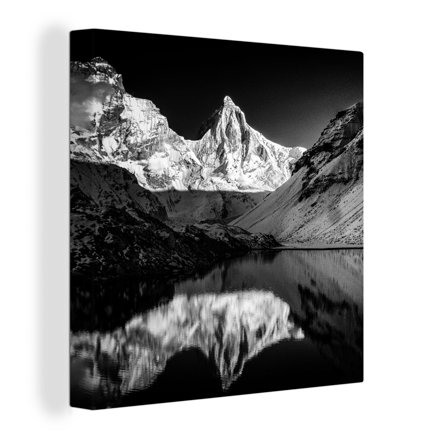Leinwandbild Schlafzimmer Kedartal Leinwand OneMillionCanvasses® St), Bilder Wohnzimmer für bunt Fotodruck schwarz/weiß, (1