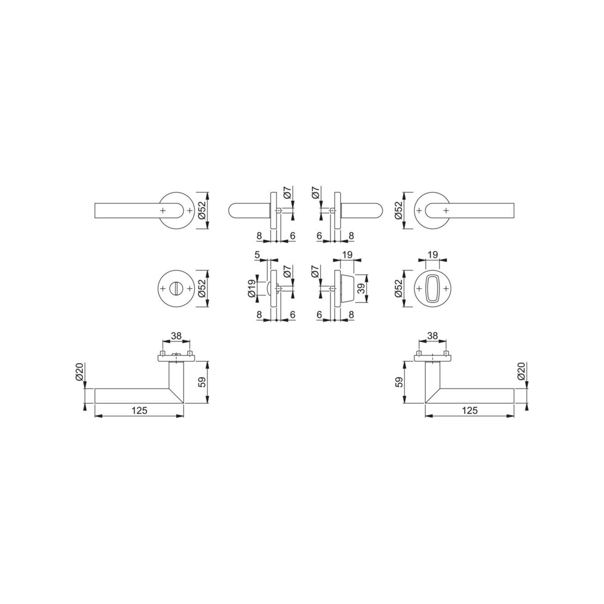 HOPPE Zubehör-Set HOPPE E1400Z/42KV/42KVS SK/OL