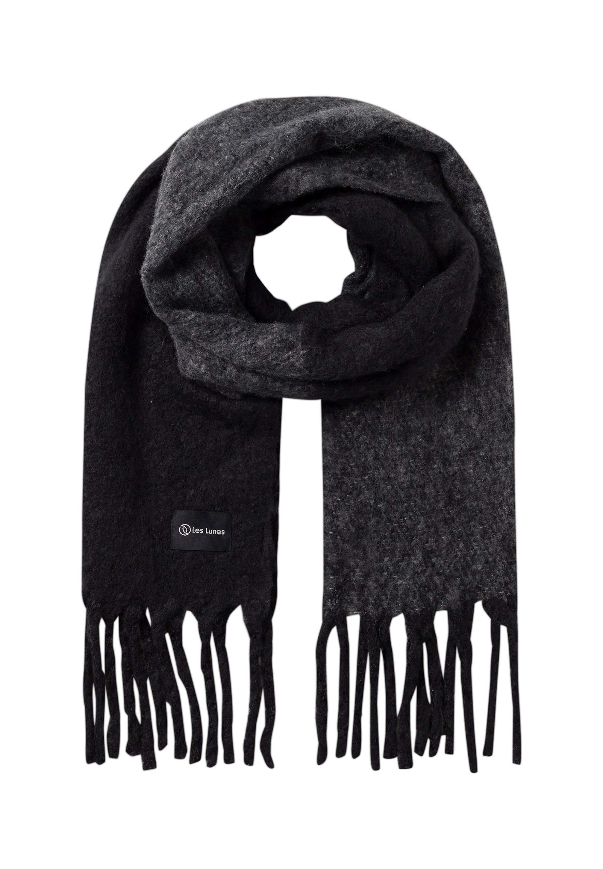 Les Lunes Strickschal Ella Dark Grey/Black