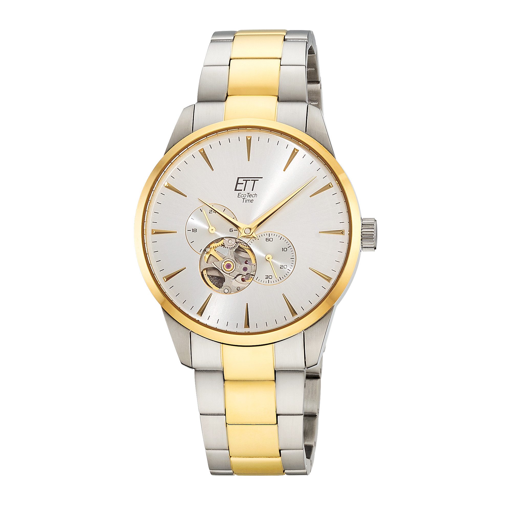 ETT Automatikuhr Motion Drive EGS-40403-41M, Armbanduhr, Herrenuhr, Mechanische Uhr, Edelstahlarmband, analog