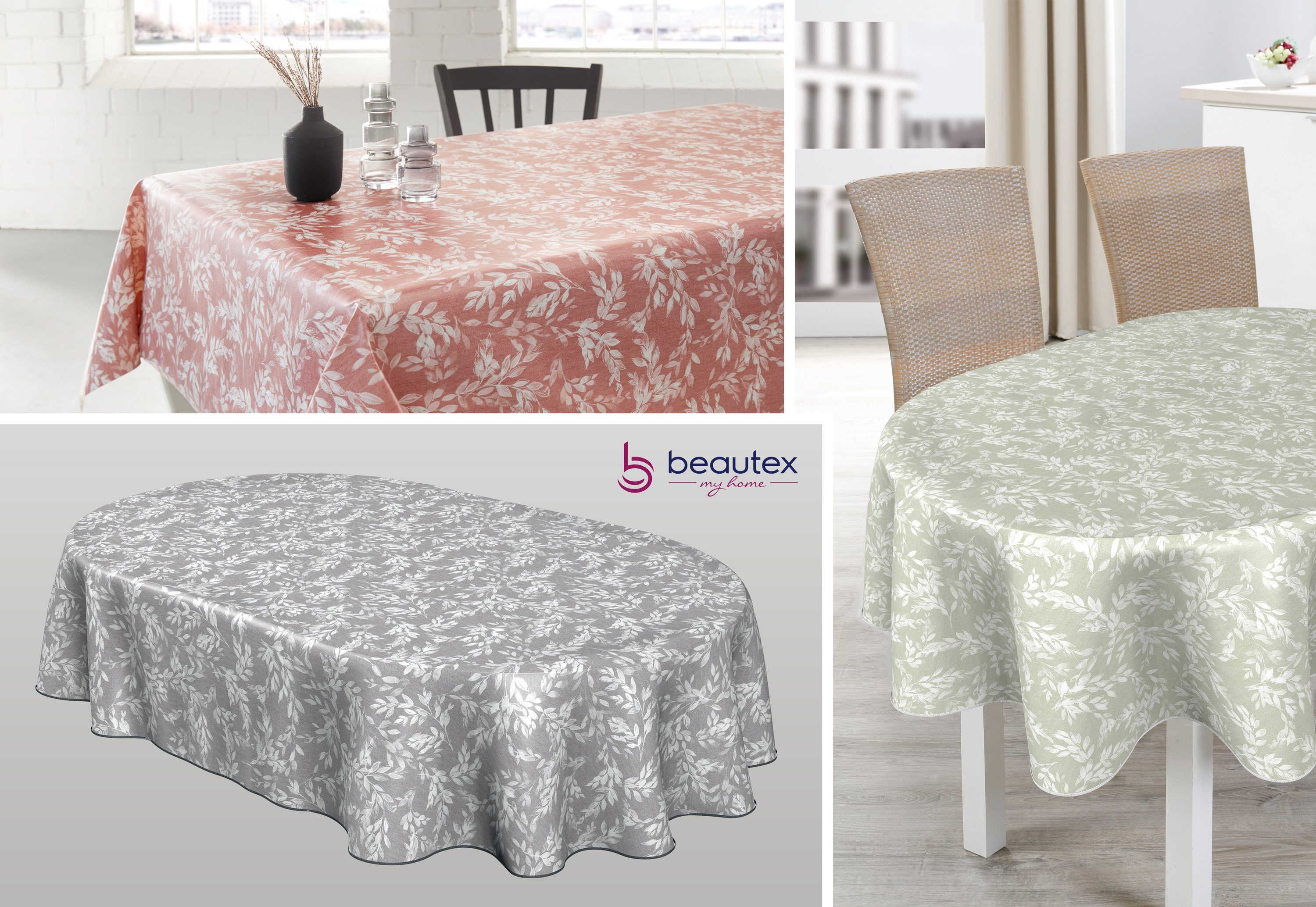 Beautex Tischdecke Wachstuch Tischdecke abwischbar rutschfest mit Paspelband Eckig Rund (1-tlg)