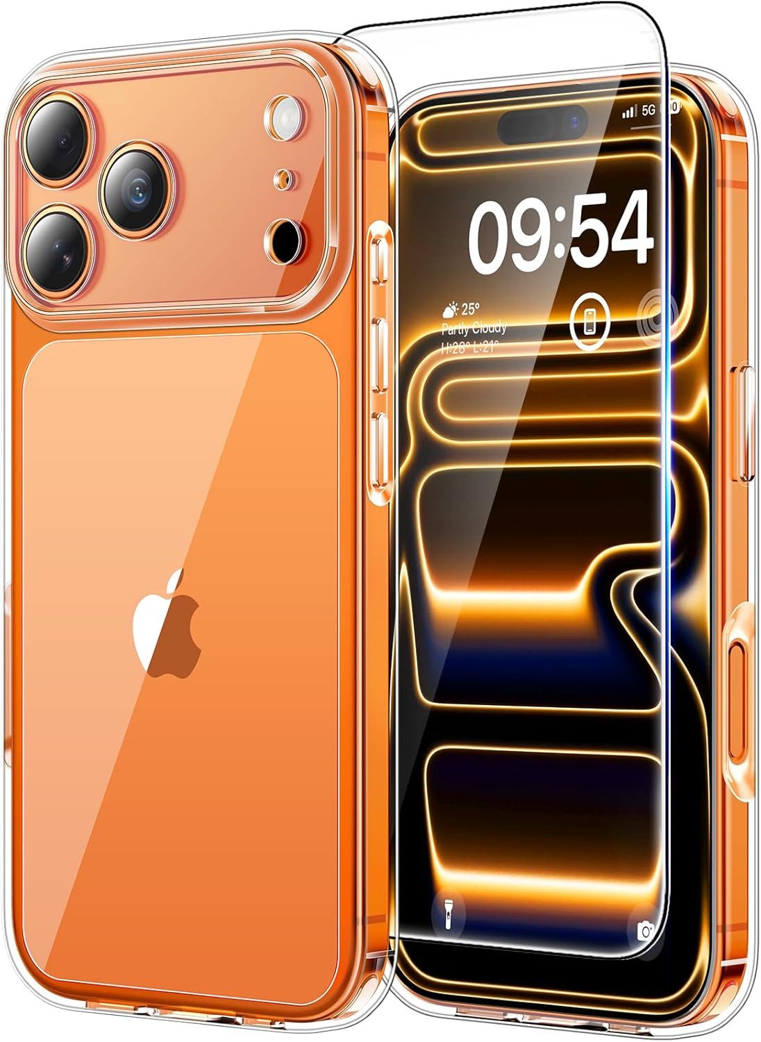 MORRENT Handyhülle SCHUTZ Hülle-set für iPhone 17 pro max mit Schutzglas & Kameraschutz model-abhängig, 5 in 1 komlett schutz set,für ihpone 17,17 pro und 17 pr – Bild 2 von 5