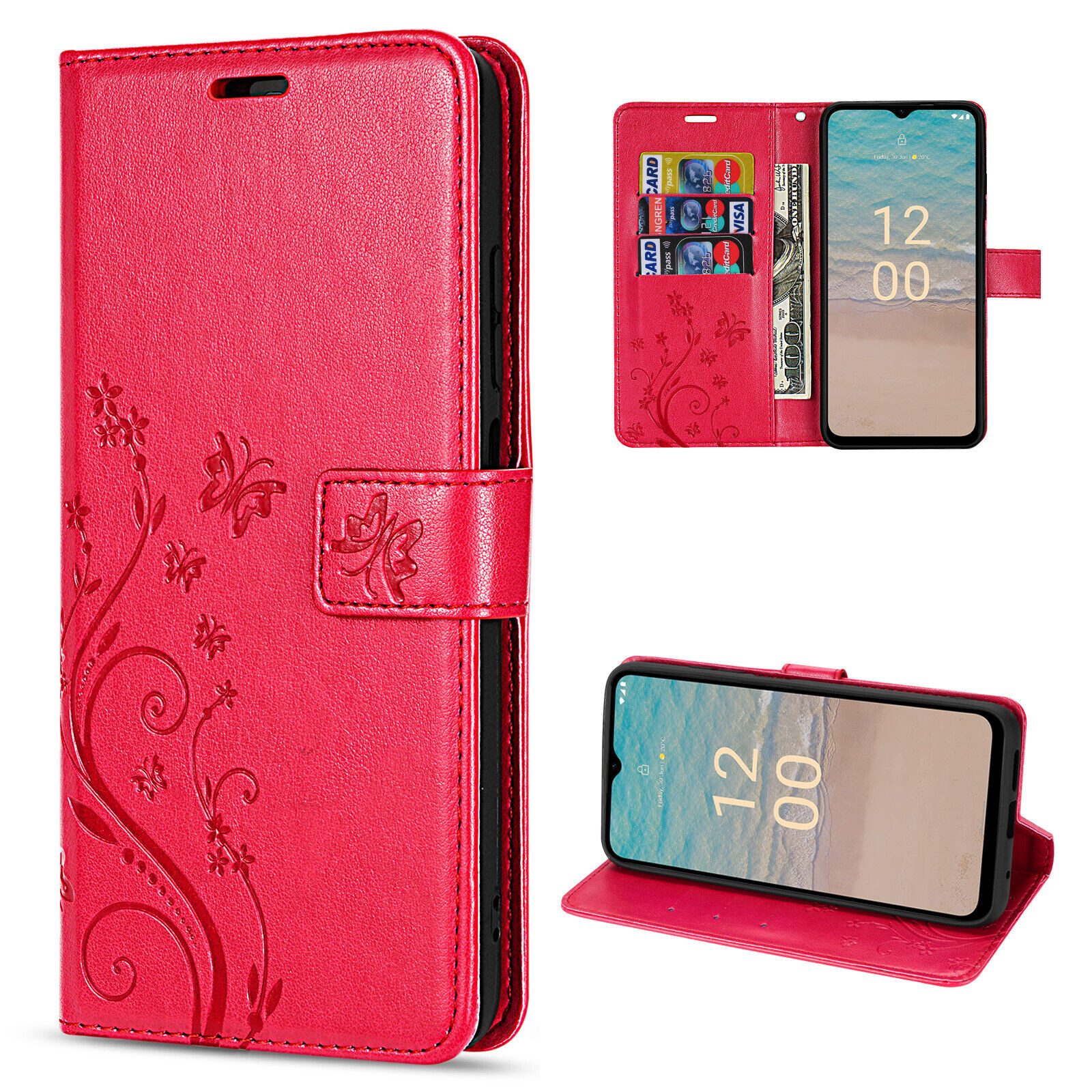betterfon Handyhülle Handytasche für Nokia G22 Klapphülle Wallet Case, Bookstyle-Hülle: Magnetverschluss 3 Kartenfächer & Standfunktion