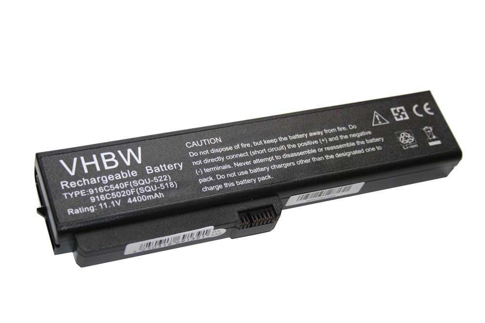 vhbw kompatibel mit Fujitsu-Siemens Amilo Pro V3205, Si1520, Li1720 Laptop-Akku Li-Ion 4400 mAh (11,1 V)