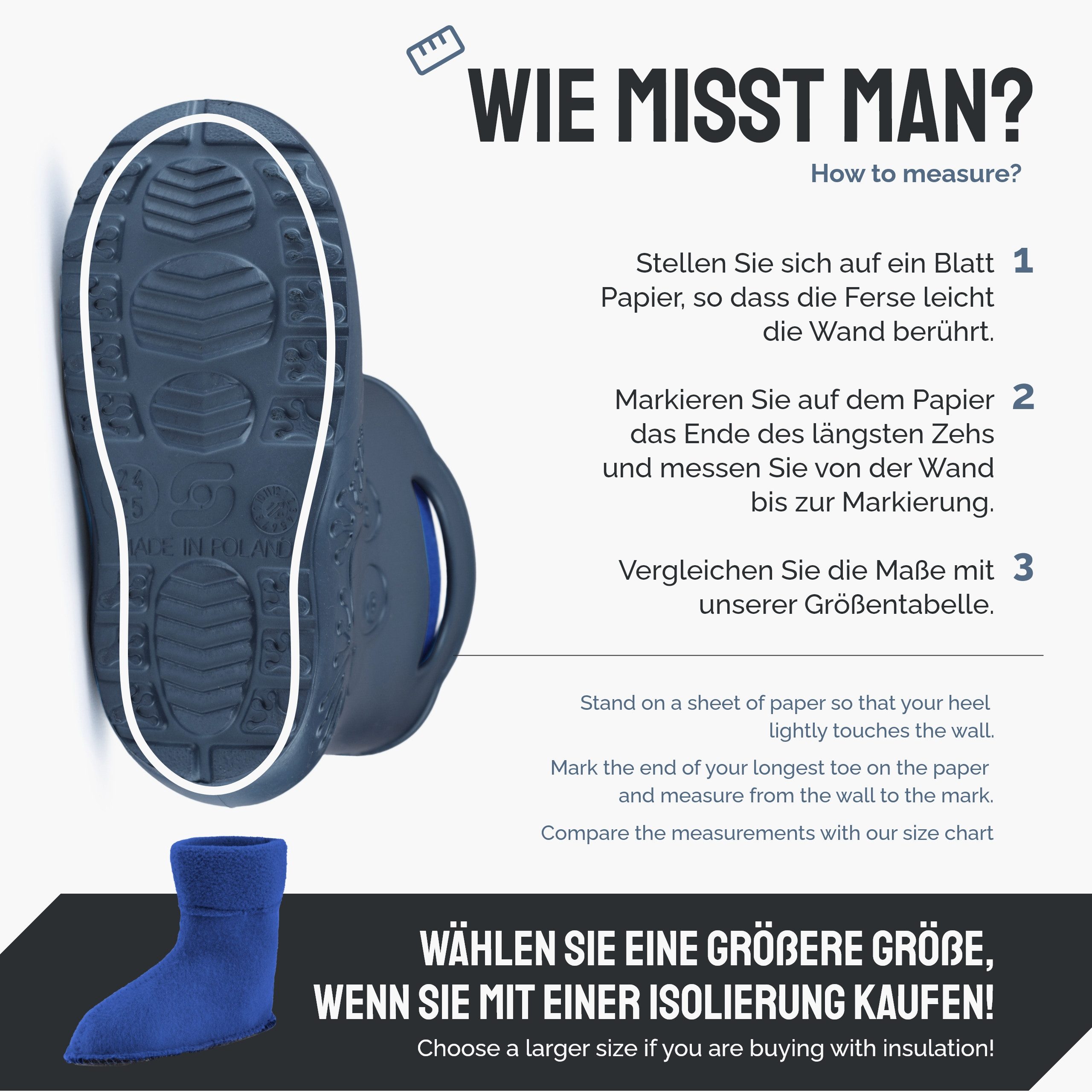 Ladeheid Kinder EVA federleichte Regenschuhe LA-CA-03 Gummistiefel mit herausnehmbares Innenfutter – Bild 2 von 5