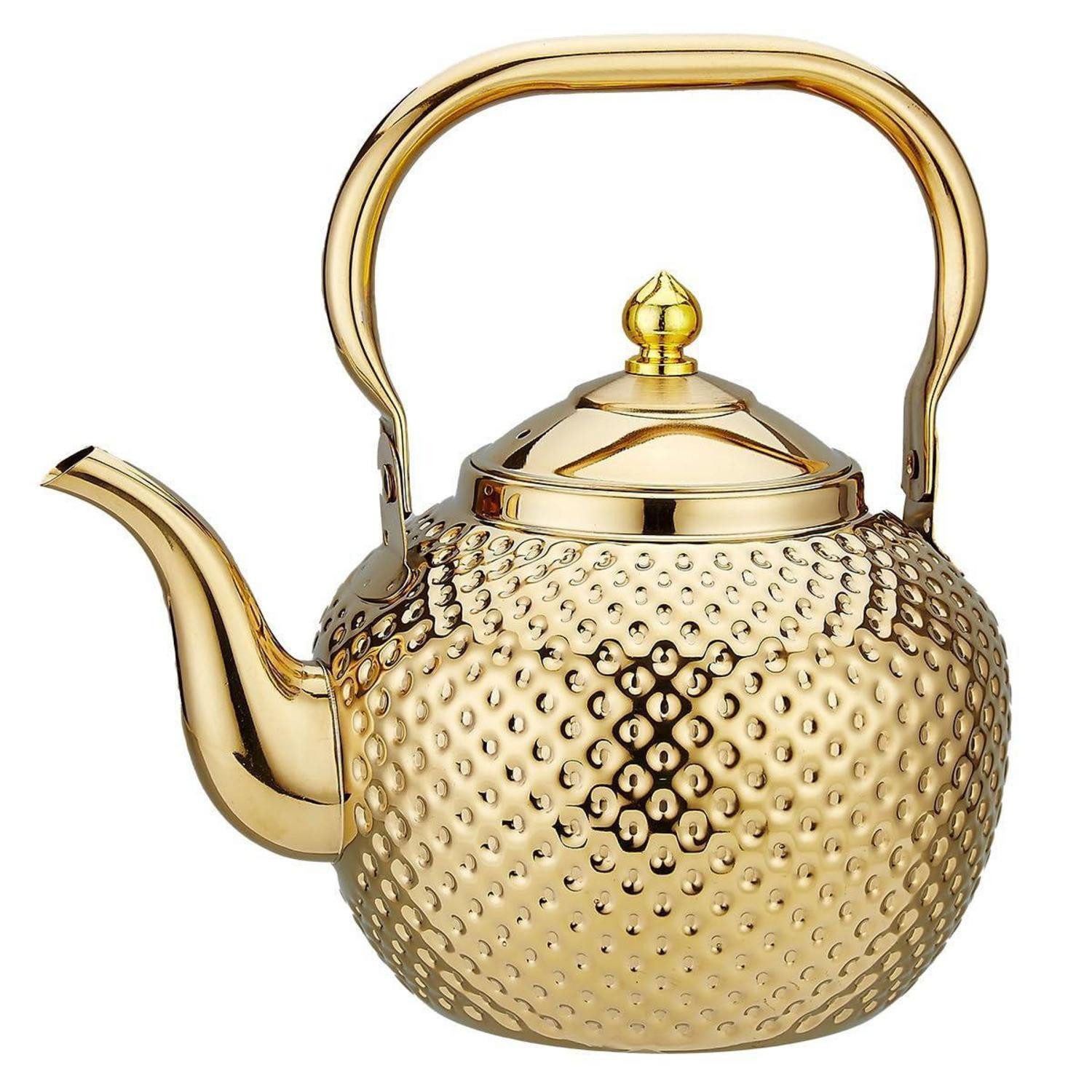 LuxusKollektion Teekanne Teekanne Edelstahl 1.2 Liter Induktion Gold