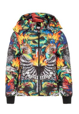 Cipo & Baxx Steppjacke mit buntem Allover-Print