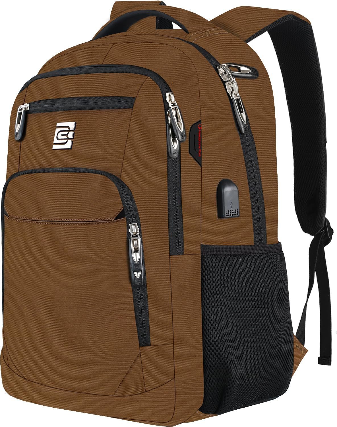 MODFU Laptoprucksack Laptop Rucksack Rucksäcke Schulrucksack Laptoptasche Wasserbeständig (Laptop Notebook Tasche Schule Uni Rucksack Freizeitrucksack, Anti-Diebstahl, Backpack mit Laptopfach, Sportrucksack, mit USB-Anschluss), Herren Damen Jungen Teenage