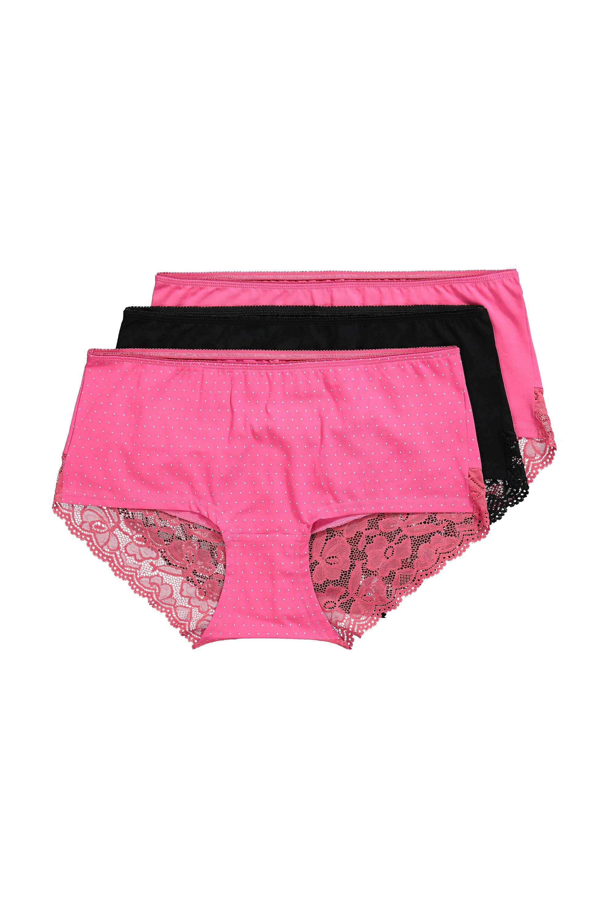 Ulla Popken Hipster Hipster 3er-Pack Spitzen-Einsatz