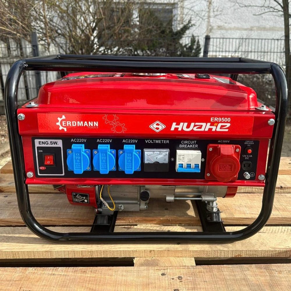 DEKO VERTRIEB BAYERN Stromerzeuger Premium Power Stromerzeuger ER9500 Benzin Generator Notstromaggregat 4