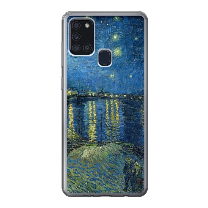 MuchoWow Handyhülle Die sternenklare Nacht - Vincent van Gogh Handyhülle Samsung Galaxy A21s Smartphone-Bumper Print Handy
