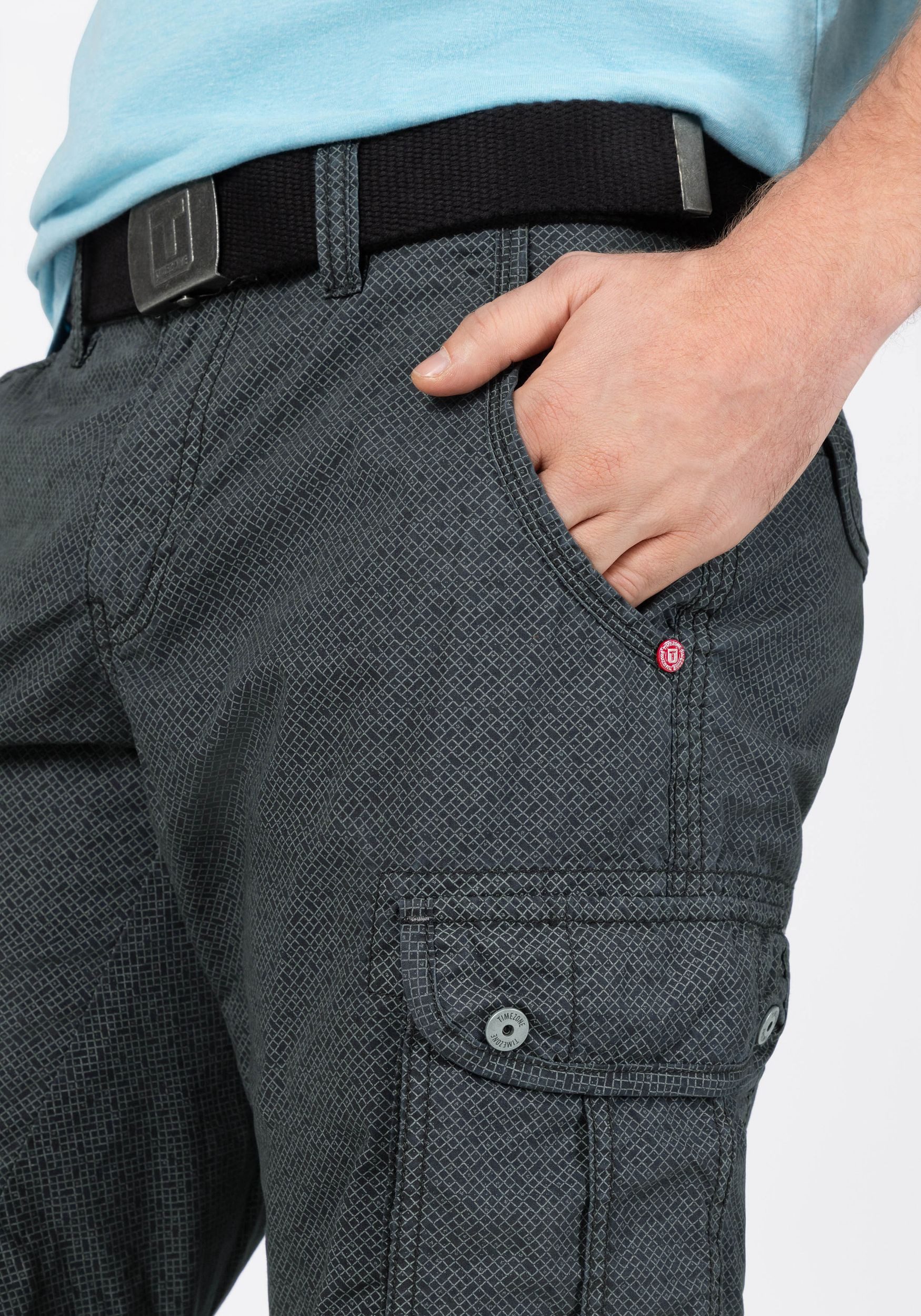 TIMEZONE Cargoshorts Fein Cargo mit elegantem Muster und Gürtel Regular MaguireTZ Short