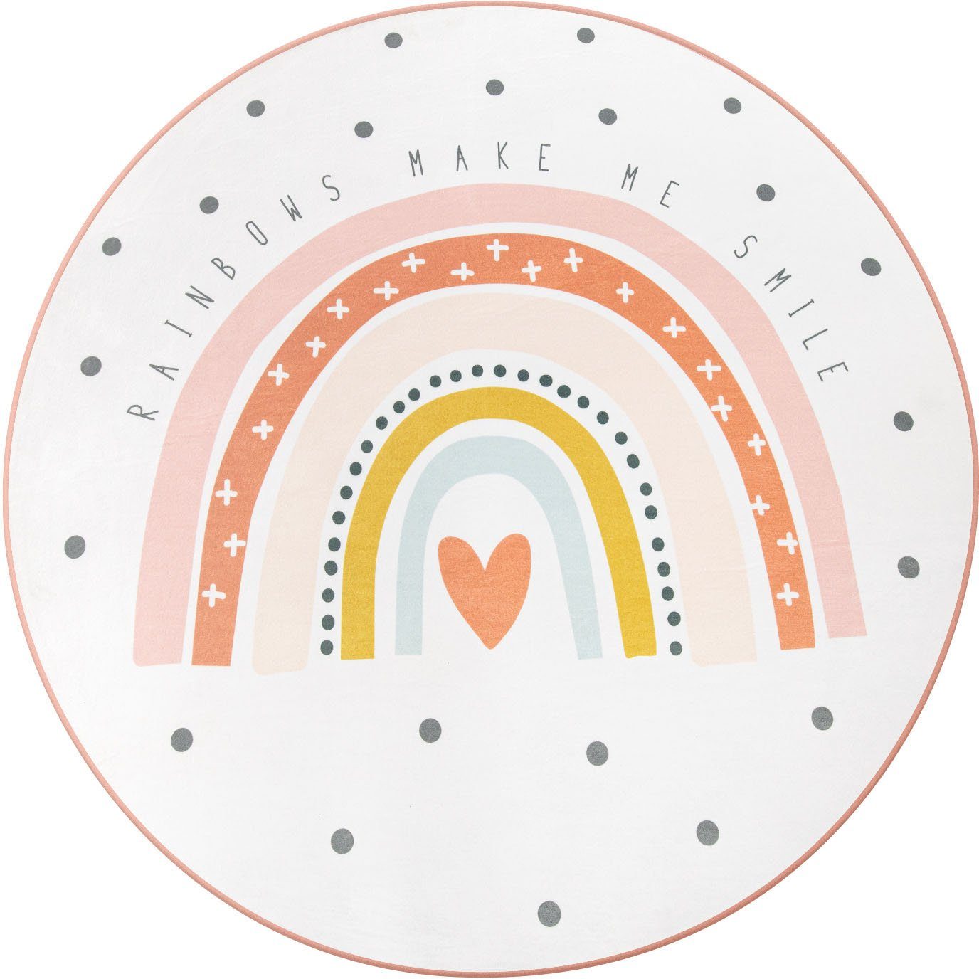 Paco Home Kinderteppich Chicos 552, rund, Höhe: 2 mm, Flachgewebe, Kinder D günstig online kaufen