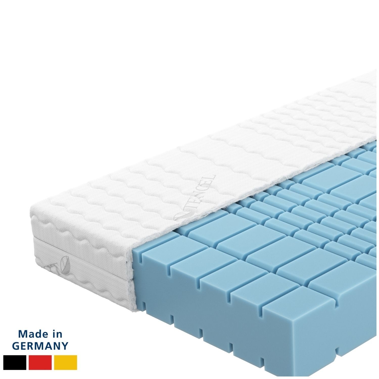 Kaltschaummatratze Premium 7-Zonen Matratze Kaltschaum, Besonders Anpassungsfähig, AM Qualitätsmatratzen, 19 cm hoch, 80x200 cm