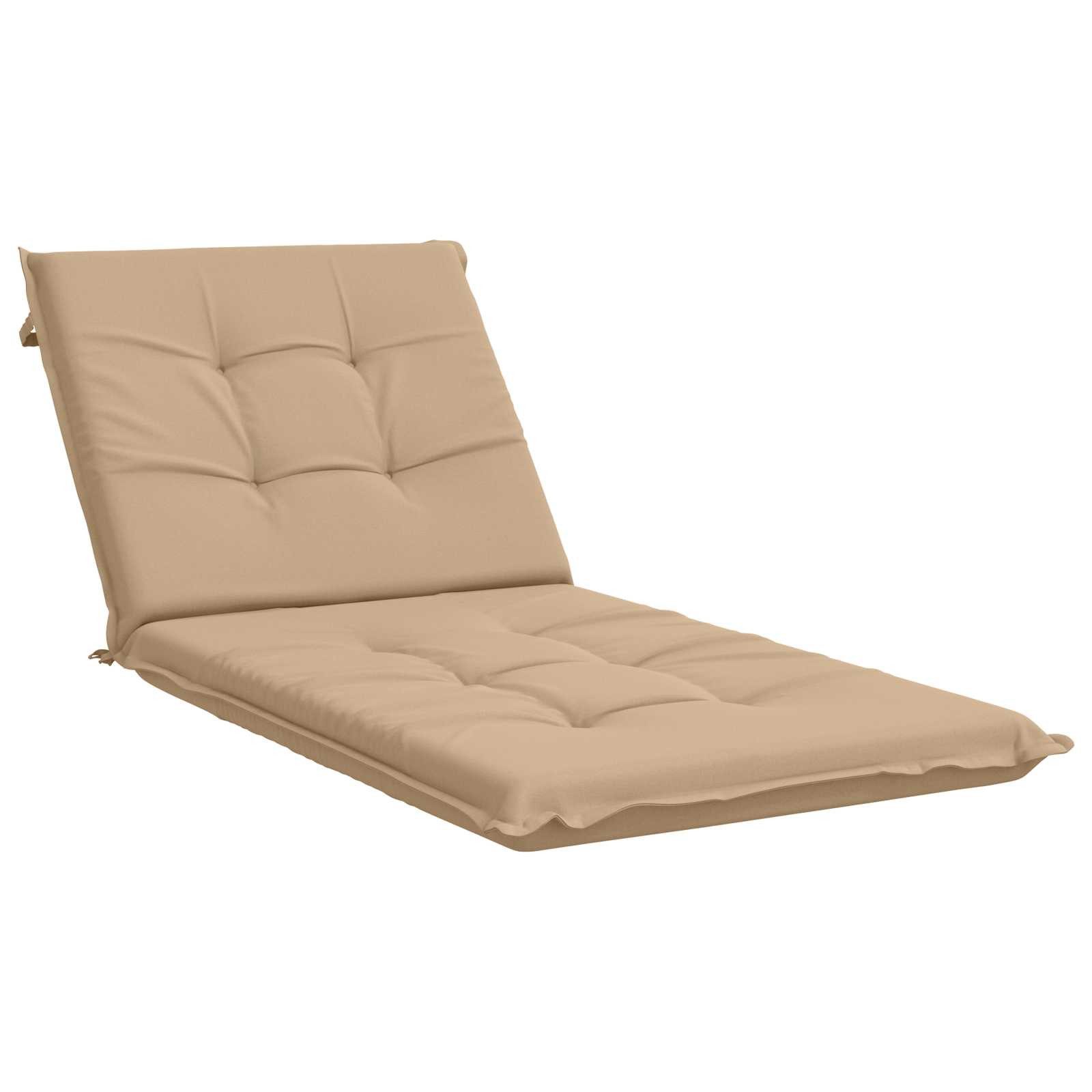 vidaXL Sitzauflage Sonnenliege Kissen GEMERT 100 % Polyester Sand 190 x 70 x 9 cm, (1 St)