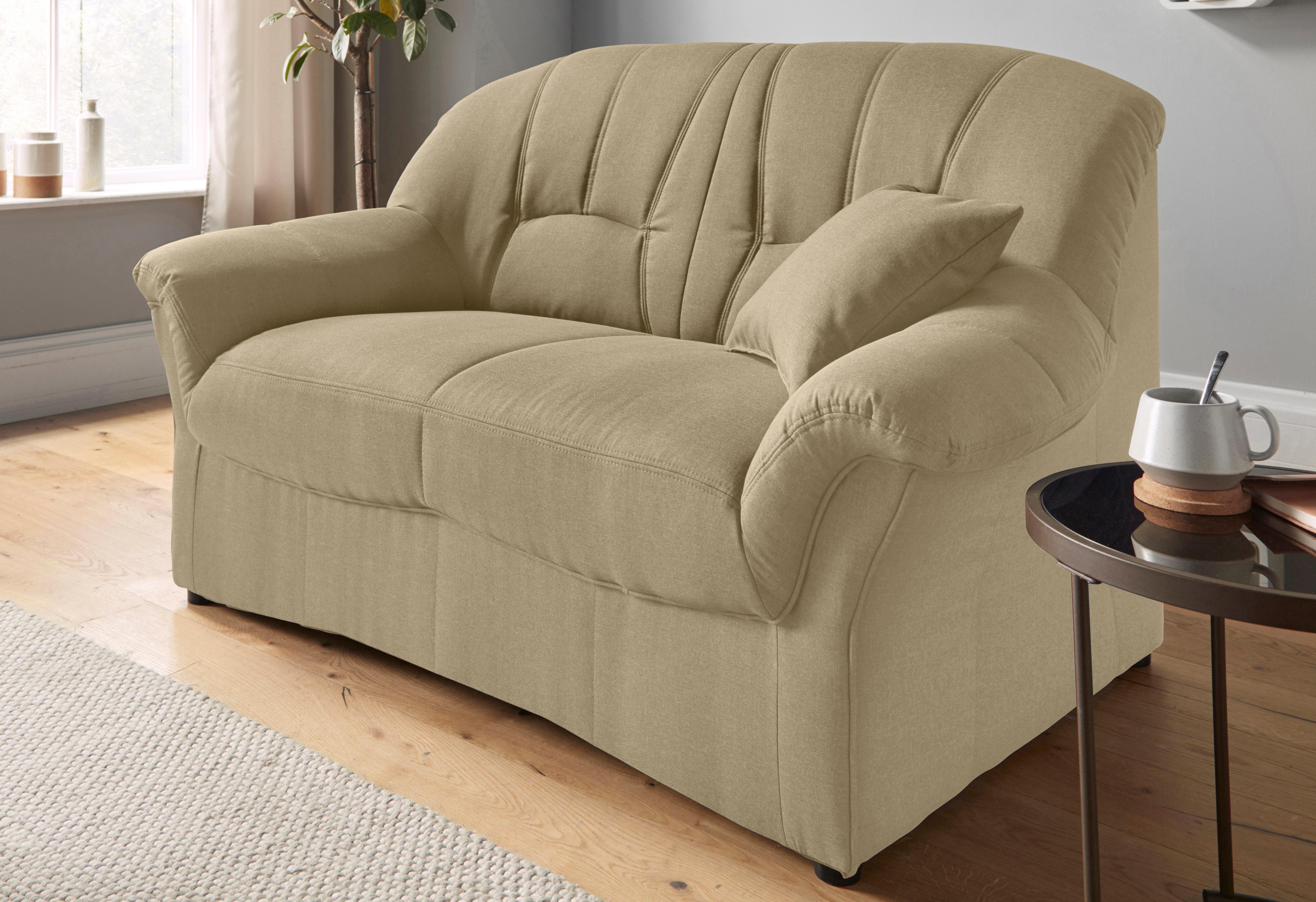 DOMO collection 2-Sitzer Bahia zeitlos & elegantes Sofa, bequem, inklusive Federkern