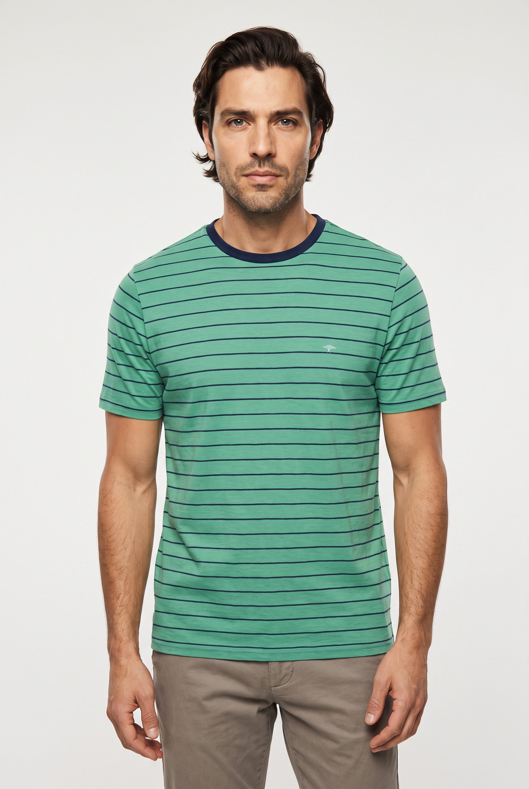 FYNCH-HATTON T-Shirt Regular Fit, ohne Verschluss, mit Streifenmuster