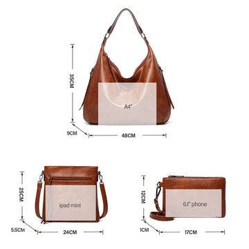 AquaBreeze Umhängetasche Damen Umhängetaschen Crossbody Taschen Handtaschen Set 3-Tlg, im praktischen Design