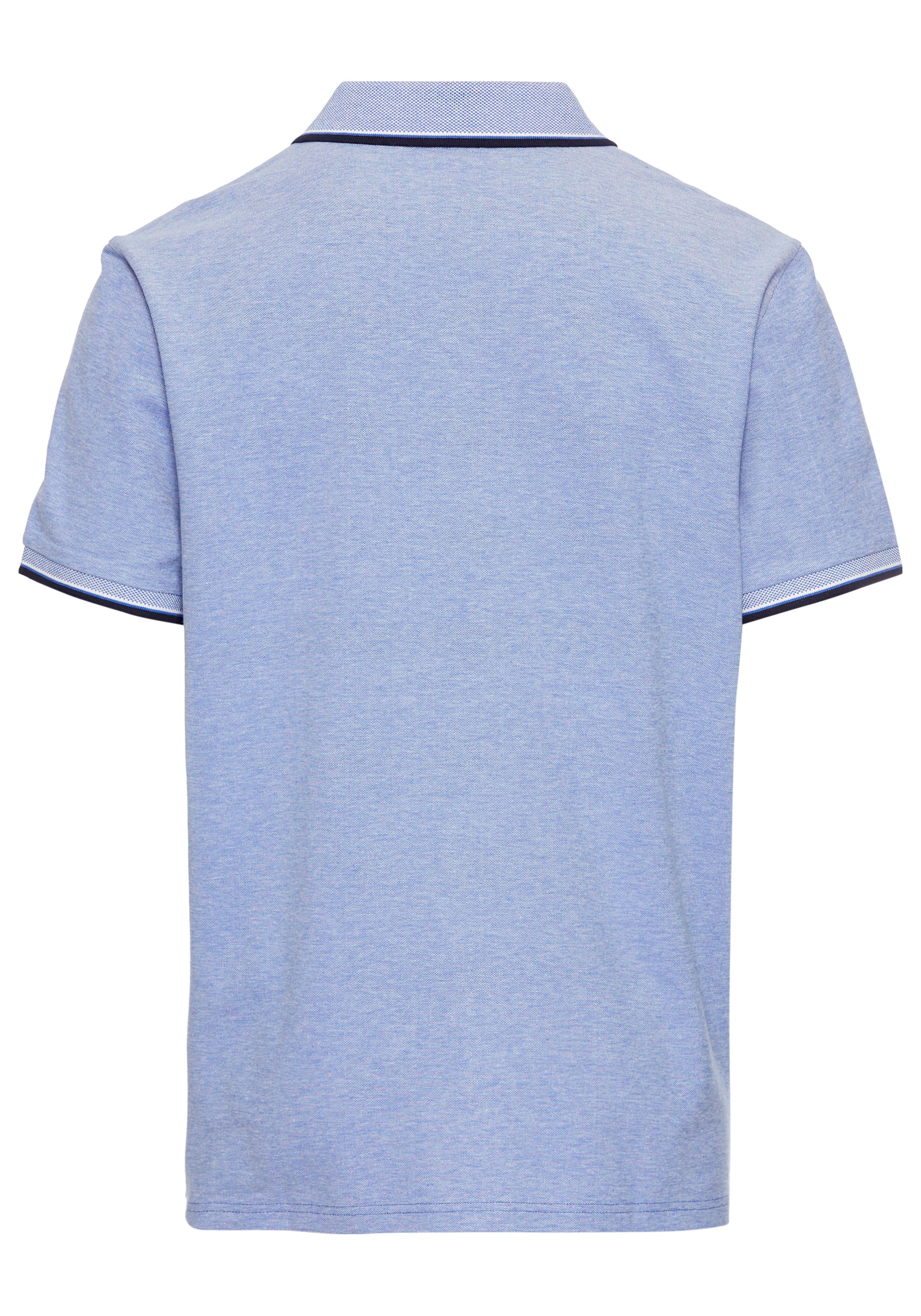 H.I.S Poloshirt mit sportlichen Kontraststreifen & Logo-Stickerei