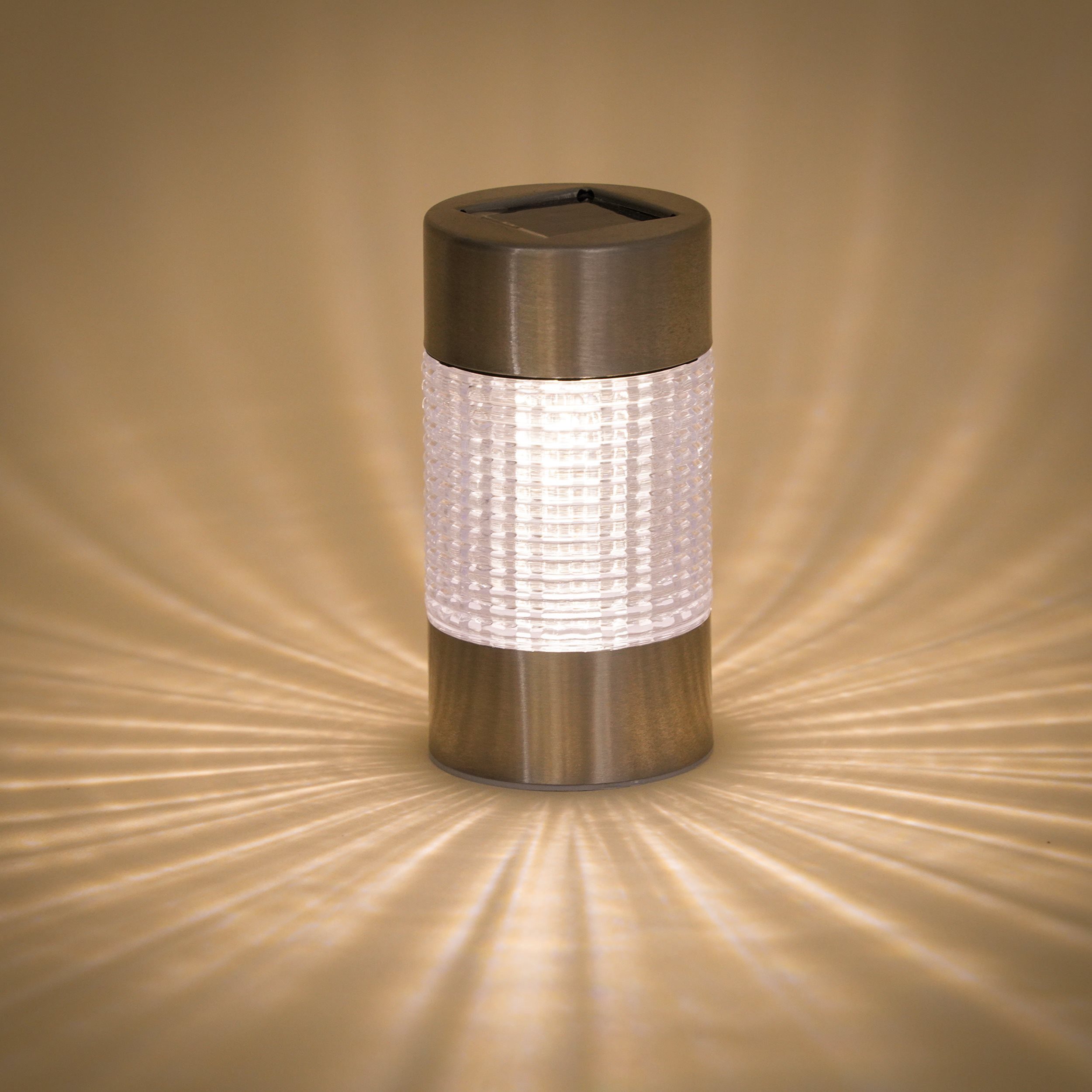 esotec LED Gartenleuchte Solar Wegmarkierungsleuchte PUC LIGHT, H=12cm, warmweiß 3000K 102608