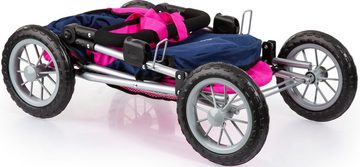 Bayer Puppenwagen Trendy, pink/blau, inkl. Wickeltasche