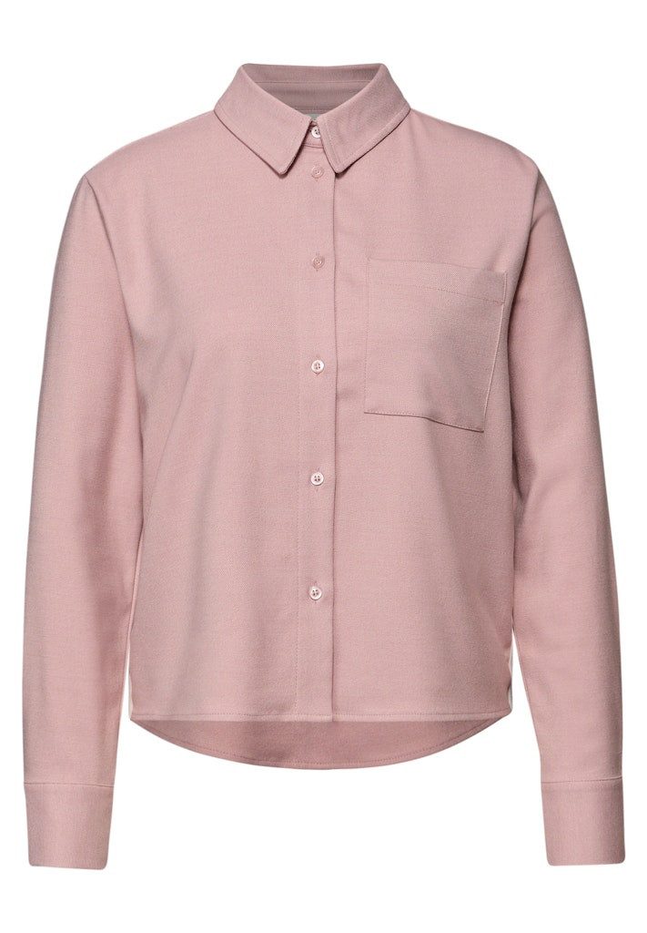 STREET ONE Blusenponcho STREET ONE / Da. Bluse / LTD QR Melange shirtcollar günstig online kaufen