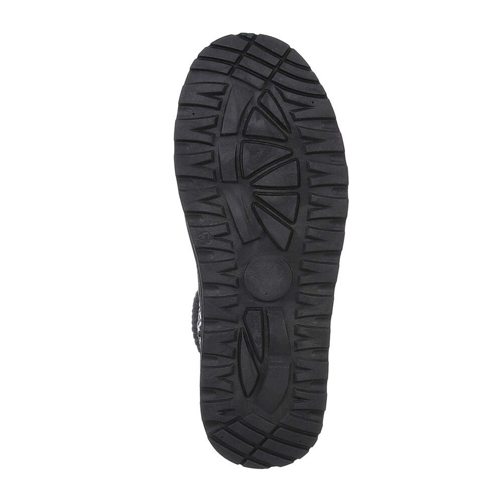 Ital-Design Damen Snowboots Freizeit Snowboots (87475167) Flach Stiefeletten in Schwarz