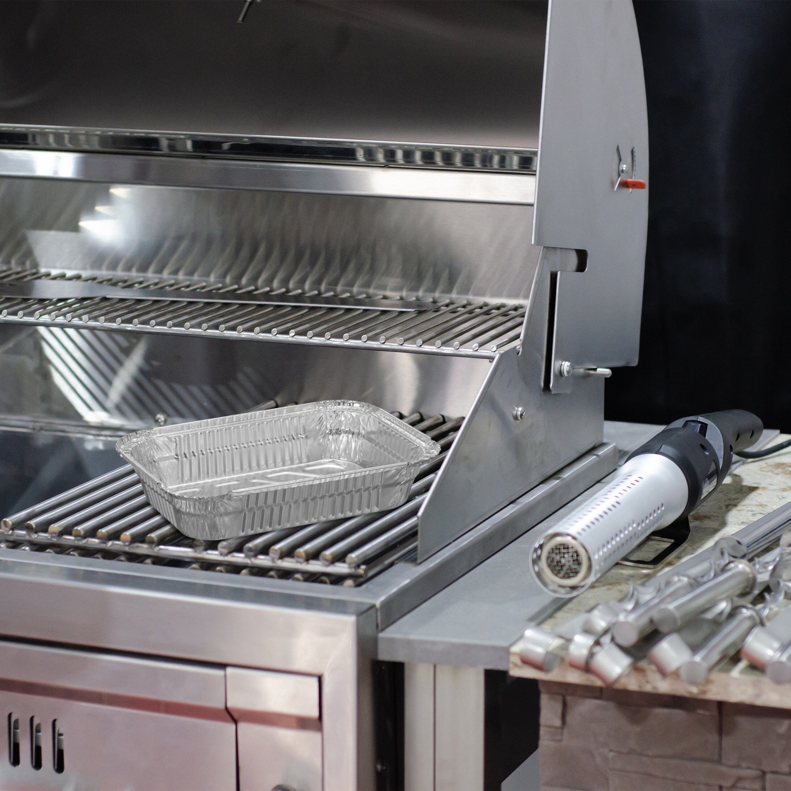 relaxdays Tropfschale Aluschalen Grill 50er Set günstig online kaufen