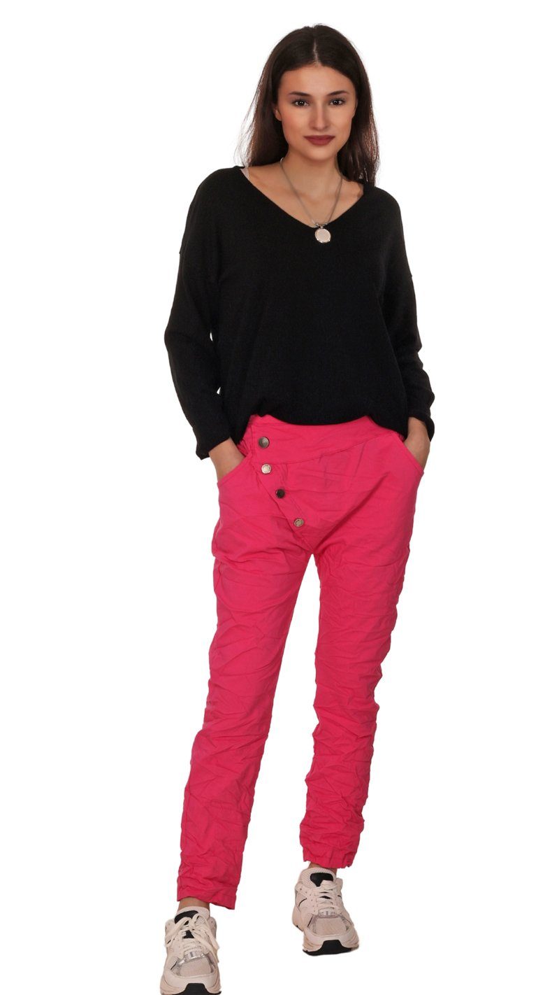Chinohose Marija Sommerhose " Farbe Charis Stil in und Moda aktuellem " Pink