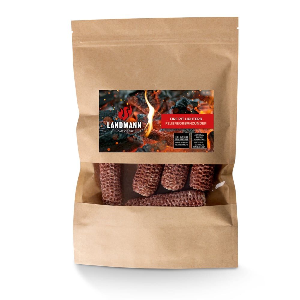 LANDMANN Anzündkamin LANDMANN Feuerkorbanzünder Maiskolben 450g